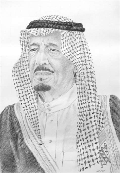 صور الملك سلمان رسم